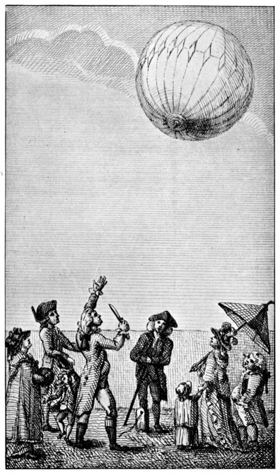 Ascension of a Montgolfier Balloon, late 18th century, 1910 by Unbekannt