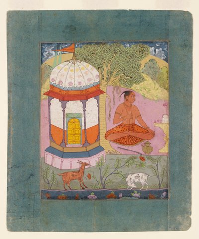 Ascetic in a landscape, illustrating the musical mode Bangali Ragini by Unbekannt