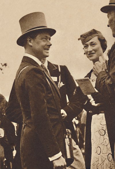 Ascot, June, 1935 - King Edward, then Prince of Wales, with Mrs. Simpson, 1937 by Unbekannt