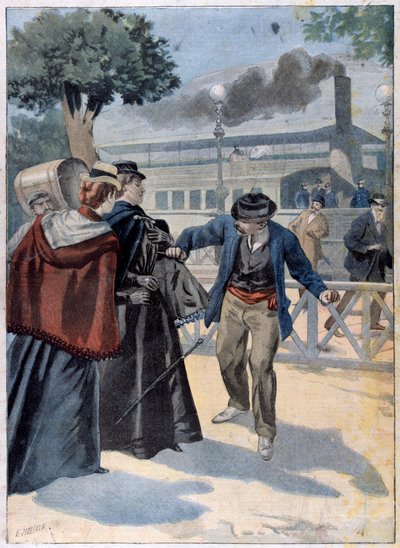 Assassination of Elisabeth of Bavaria by Luigi Lucheni by Unbekannt