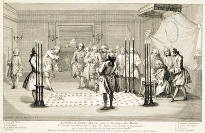 Assembly of Freemasons Before the Initiation of a Master, c1733 by Unbekannt
