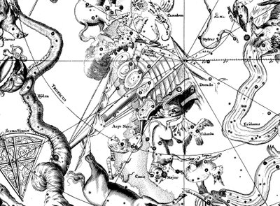 Astronomical Map, Centred on the Southern Constellation of Argo Navis by Unbekannt