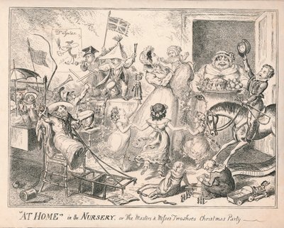 At Home in the Nursery, or The Masters and Misses Two Shoes Christmas Party, 1835 by Unbekannt