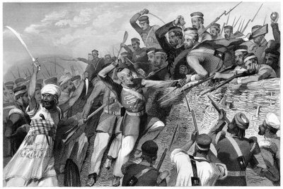 Attack of the mutineers on the Redan Battery at Lucknow, 30 July 1857, c1860 by Unbekannt