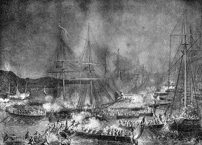 Attack on the French Invasion Flotilla at Boulogne, France, 15-16 August 1801 by Unbekannt