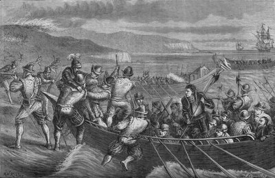 Attack on the Isle of Wight, July 1545 by Unbekannt