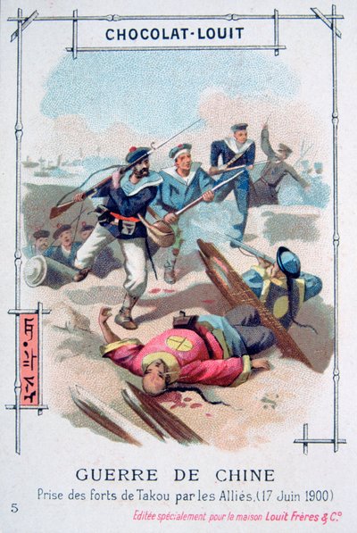 Attack on the forts of Taku by the Allies, Boxer Rebellion, China by Unbekannt