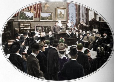 Auction in progress at Phillips auctioneers, London by Unbekannt