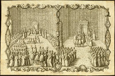 Audience at the Russian Czar, Moscow. Published by Jacob Ulfeldt by Unbekannt