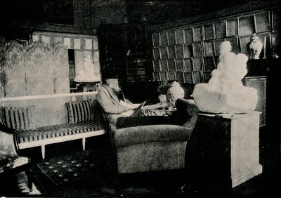 Auguste Rodin Among His Books At 77 Rue De Varenne, c1900 by Unbekannt