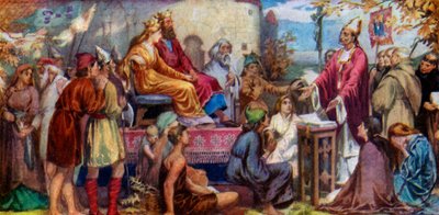 Augustine Preaching to Ethelbert and Bertha by Unbekannt