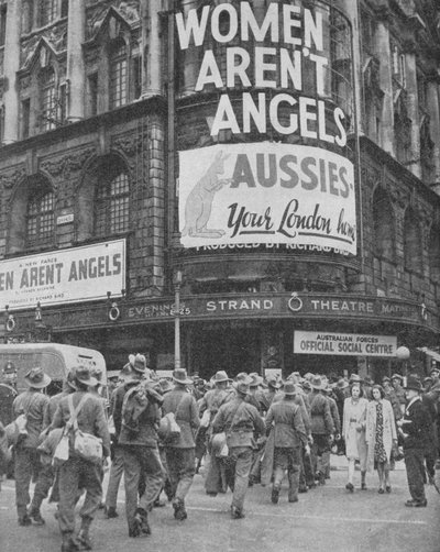 Australian Soldiers on a Few Days Leave in London by Unbekannt