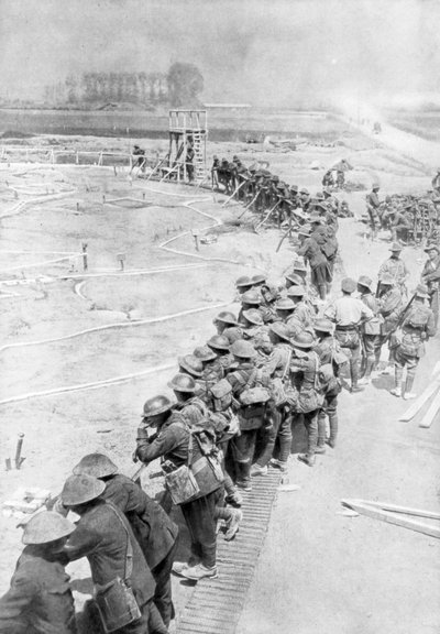Australian troops the day before the Battle of Messines, Belgium, 6 June 1917 by Unbekannt