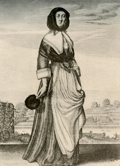Autumn - An English Woman in Hood and Apron, Reign of Charles I by Unbekannt