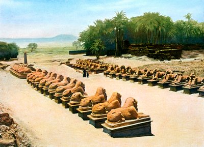 Avenue of Ram-Headed Sphinxes, Temple of Amun-Re, Karnak, Luxor, Egypt by Unbekannt