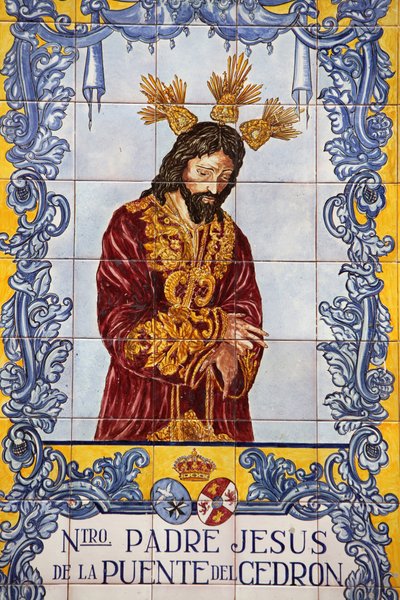Azulejo mosaic panel on Plaza de San Francisco, Malaga, Spain by Unbekannt