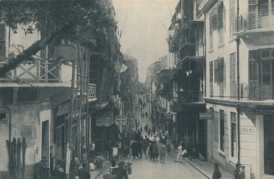 Balconied Buildings of a Populous Trade Highway Running East and West by Unbekannt