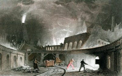 Bank of furnaces, Lymington Iron Works, Tyneside, England, 1835 by Unbekannt