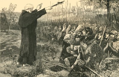 Bannockburn: The Abbot of Inchaffray Blessing The Scots Before The Battle, 1314 by Unbekannt