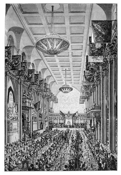 Banquet for the Queen at the Guildhall, London, 1837 by Unbekannt