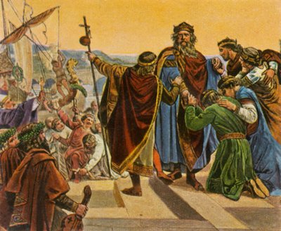 Barbarossa Bids Farewell as He Leaves on His Crusade by Unbekannt