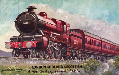 Barnard Way - London Midland & Scottish, a West Coast Express with L&Y Engine, 1933 by Unbekannt