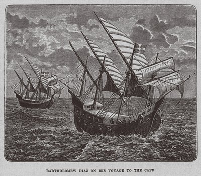 Bartholomew Diaz on His Voyage to South Africa, 1878 by Unbekannt