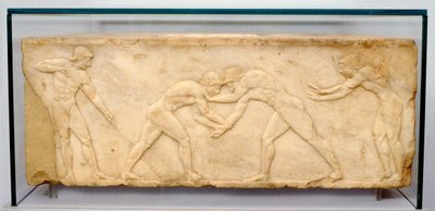 Bas-relief Frieze of Wrestlers, c500 BC by Unbekannt