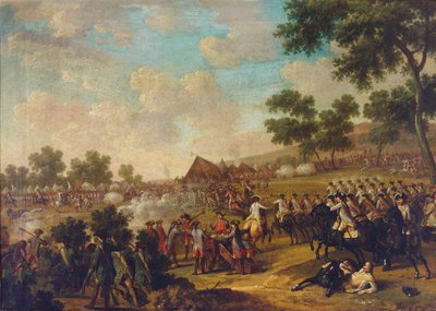 Battle Scene from the Seven Years War by Unbekannt