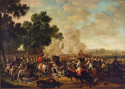 Battle Scene from the Seven Years War, Second Half of the 18th century by Unbekannt