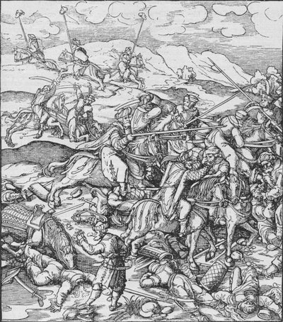 Battle Between the Mongols Under Timur and the Turks by Unbekannt