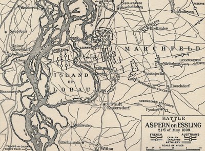Battle of Aspern or Essling, 21st of May 1809 by Unbekannt
