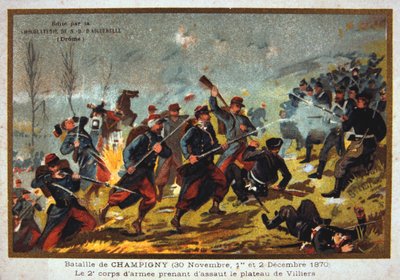 Battle of Champigny, Franco-Prussian War, 30th November-2nd December 1870 by Unbekannt