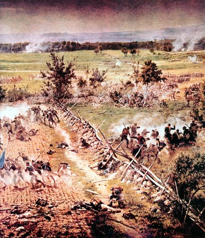 Battle of Gettysburg, American Civil War, 1-3 July 1863 by Unbekannt