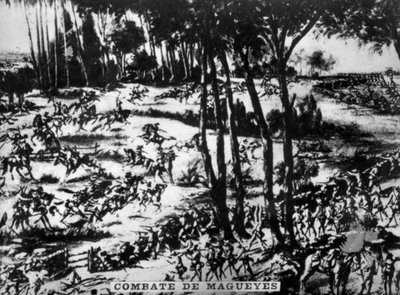 Battle of Magueyes by Unbekannt