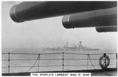 Battlecruiser HMS Hood, Seen from HMS Nelson by Unbekannt