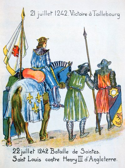 Battles of Taillebourg and Saintes, France, 21 and 22 July 1242 by Unbekannt