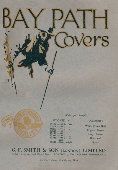 Bay Path Covers - G.F. Smith & Son London Limited advert by Unbekannt