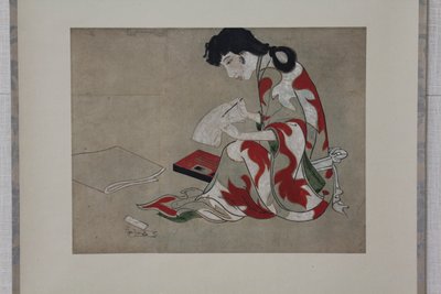 Beauty Writing a Letter (detail) by Unbekannt