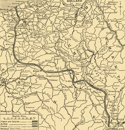 Belgian, British and French Positions, First World War, 1915, c1920 by Unbekannt