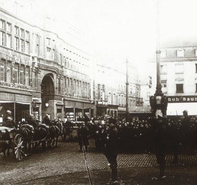 Belgian troops, Aachen, Germany, c1914-c1918 by Unbekannt