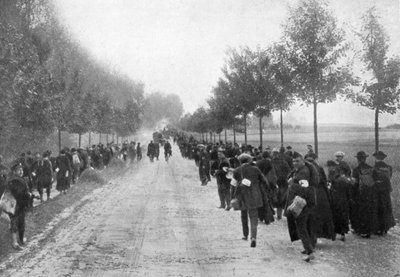 Belgians Fleeing from Termonde, First World War by Unbekannt