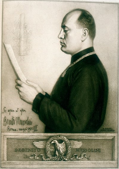 Benito Mussolini, 1925 by Unbekannt