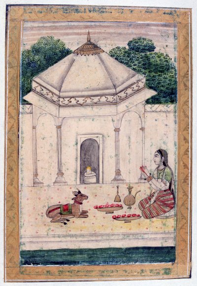 Bhairavi Ragini, Ragamala Album, School of Rajasthan, 19th Century by Unbekannt