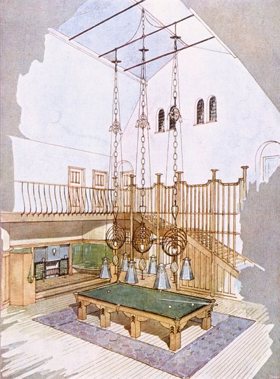 Billiards Room, designed by George Walton, from 