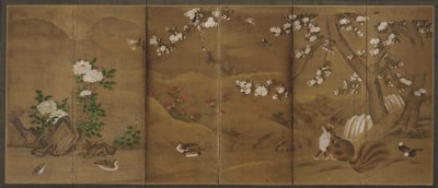 Birds, Flowers of the Seasons, and Civet Cats by Unbekannt
