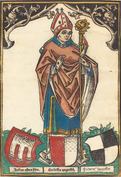 Bishop of Augsburg with Three Coats of Arms by Unbekannt