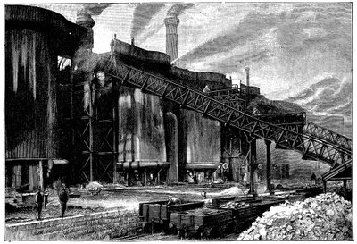 Blast furnaces, Barrow Hematite Iron and Steel Company, Barrow in Furness, Cumbria by Unbekannt