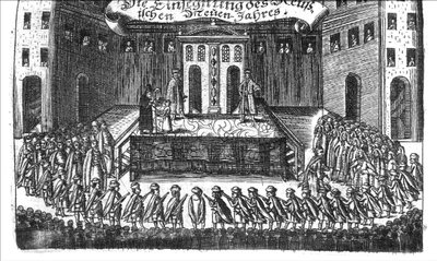 Blessing of the Russian New Year from Georg Adam Schleissing Derer beyden Czaaren in Reussland Iwan und Peter Alexewiz, 1693 by Unbekannt