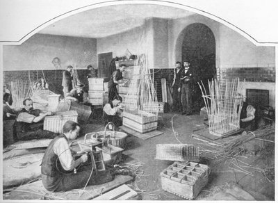 Blind basket-makers at work, Tottenham Court Road, London, c1901-1903 by Unbekannt